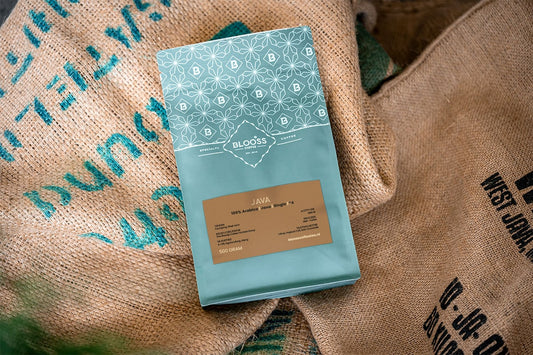 Java koffiebonen op jute